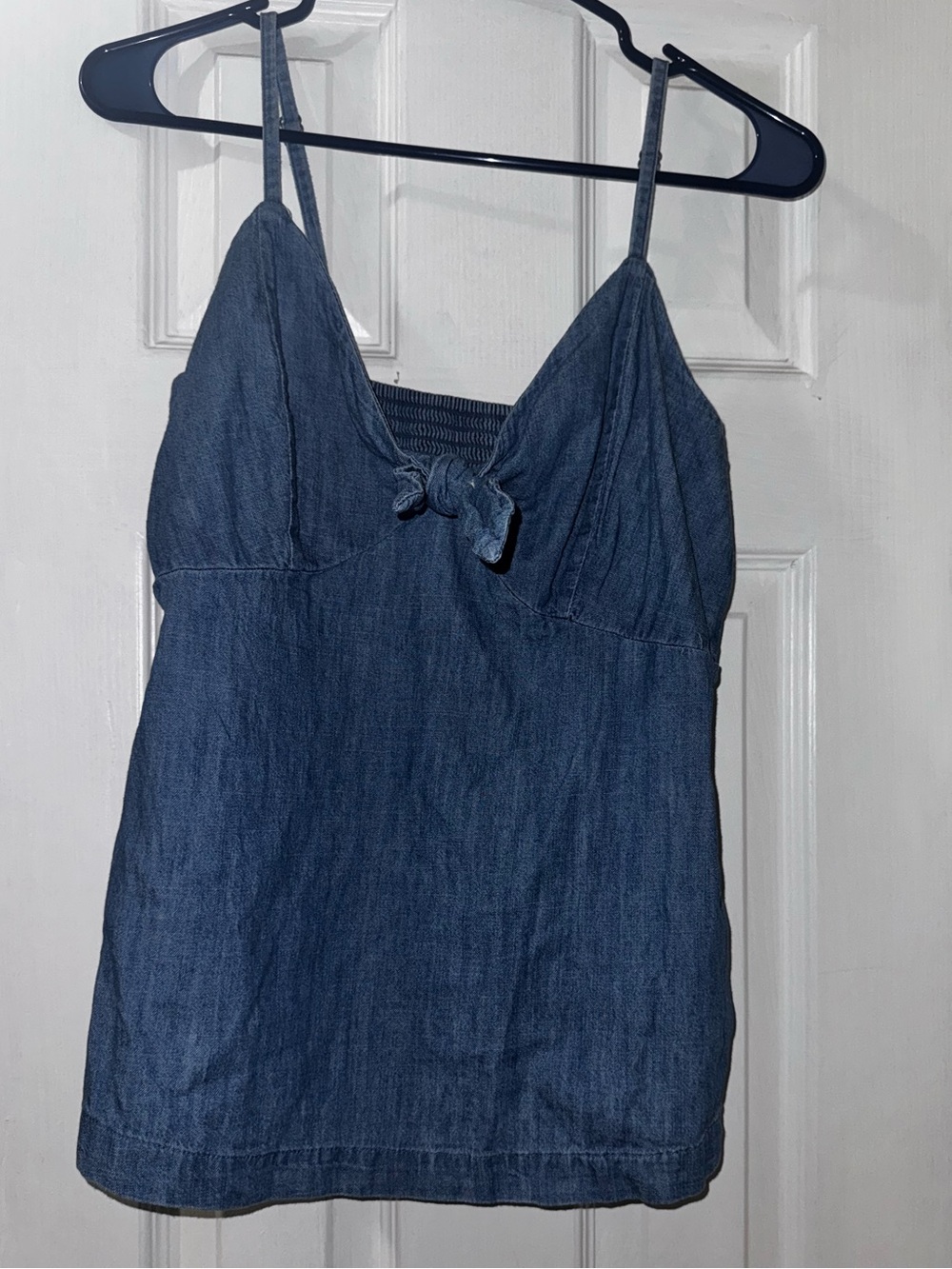 Old Navy Women’s Chambray Denim Tie-Front Cami Tank Top Size M